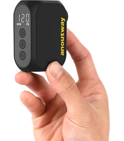 Amazon | anoutway 気圧表示 自転車 空気入れ 携帯 電動ポンプ 携帯
